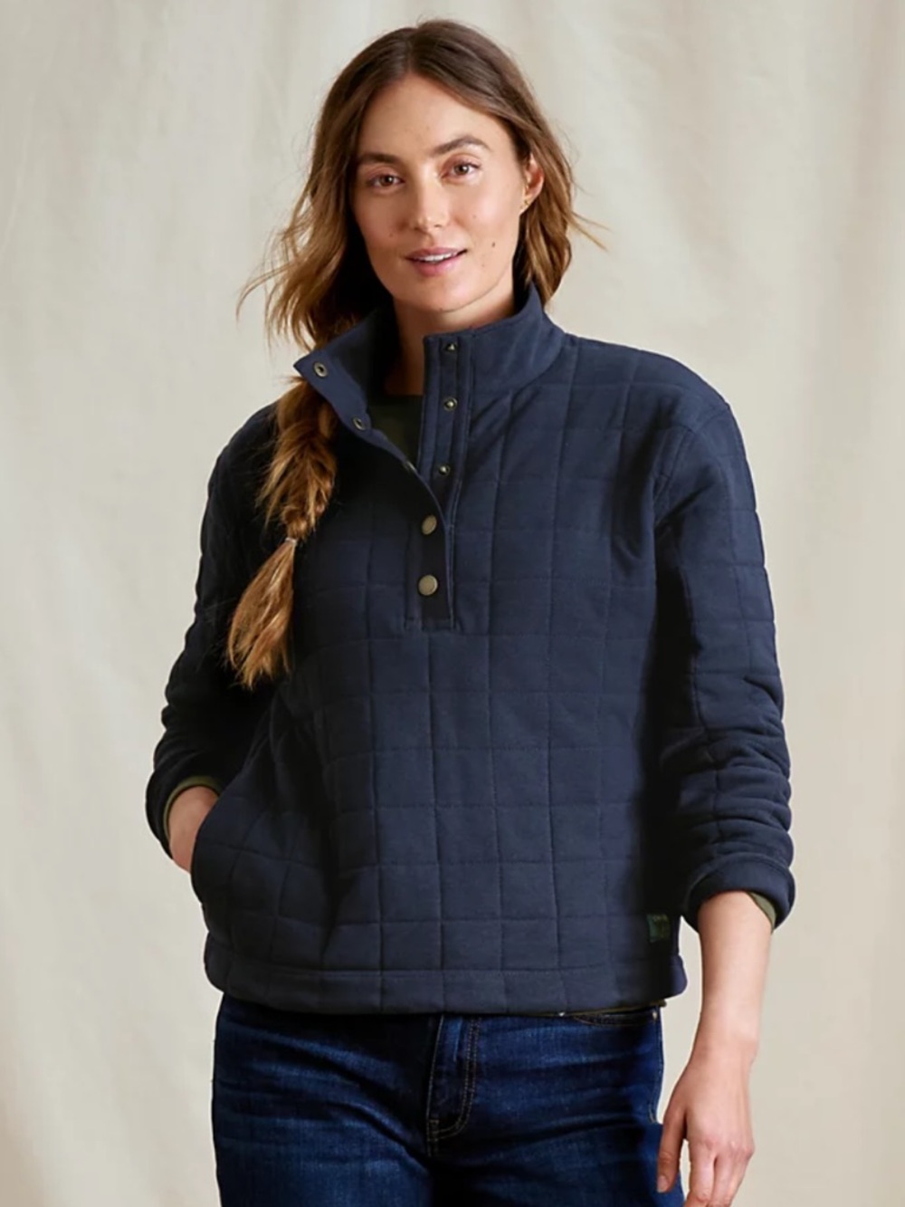 Orvis Women’s Battenkill Quilted 1/2-Snap Sweatshirt NWT Size XL